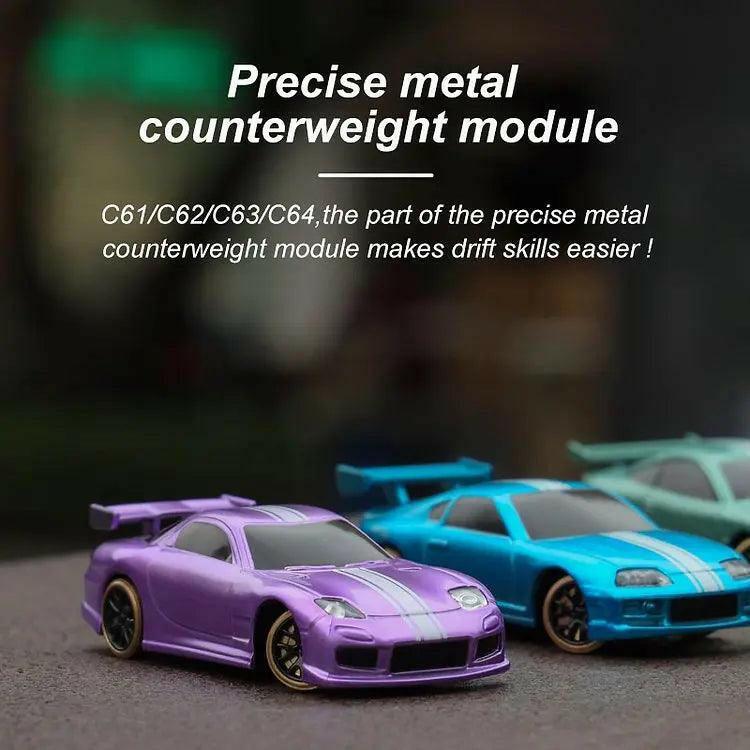 NanoDrift C61 PRO – 1:76 Precision Micro Drift Car (Purple)