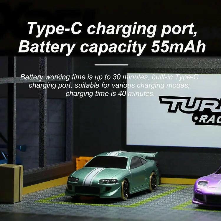 NanoDrift C61 PRO – 1:76 Precision Micro Drift Car (Purple)