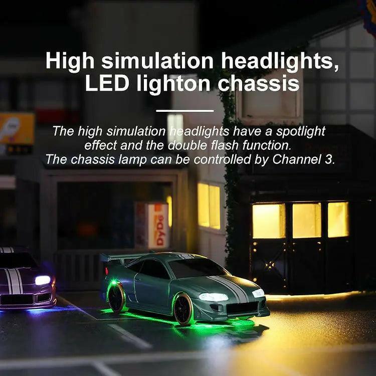 NanoDrift C61 PRO – 1:76 Precision Micro Drift Car (Purple)