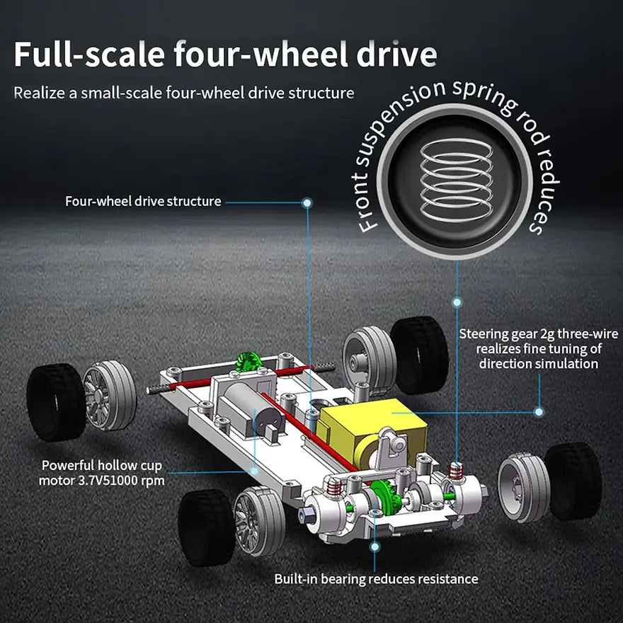 MicroDrift MCL43 – 1:43 Gyro Drift RC Car (Orange McLaren Edition)
