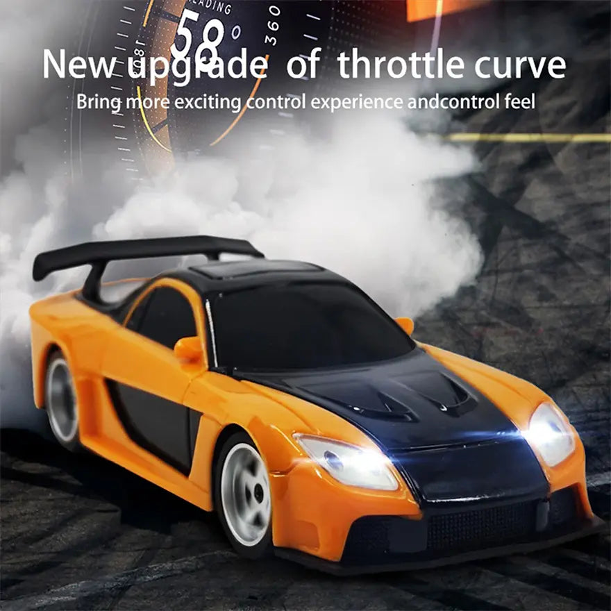 MicroDrift MCL43 – 1:43 Gyro Drift RC Car (Orange McLaren Edition)