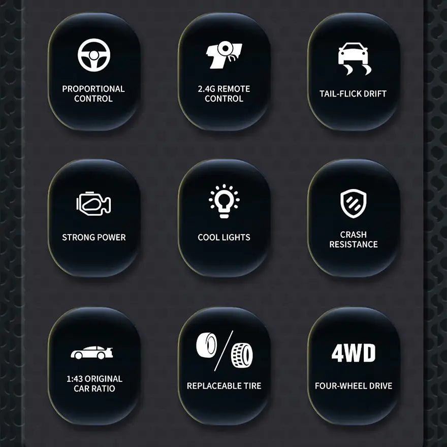 MicroDrift MCL43 – 1:43 Gyro Drift RC Car (Orange McLaren Edition)