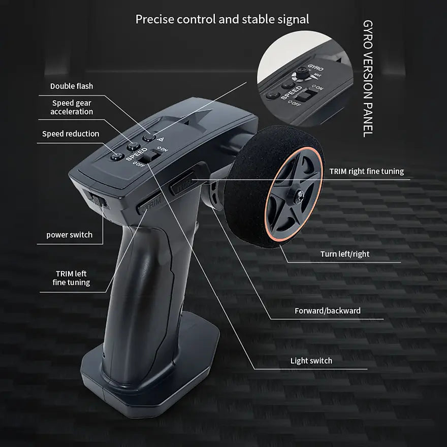 MicroDrift MCL43 – 1:43 Gyro Drift RC Car (Orange McLaren Edition)