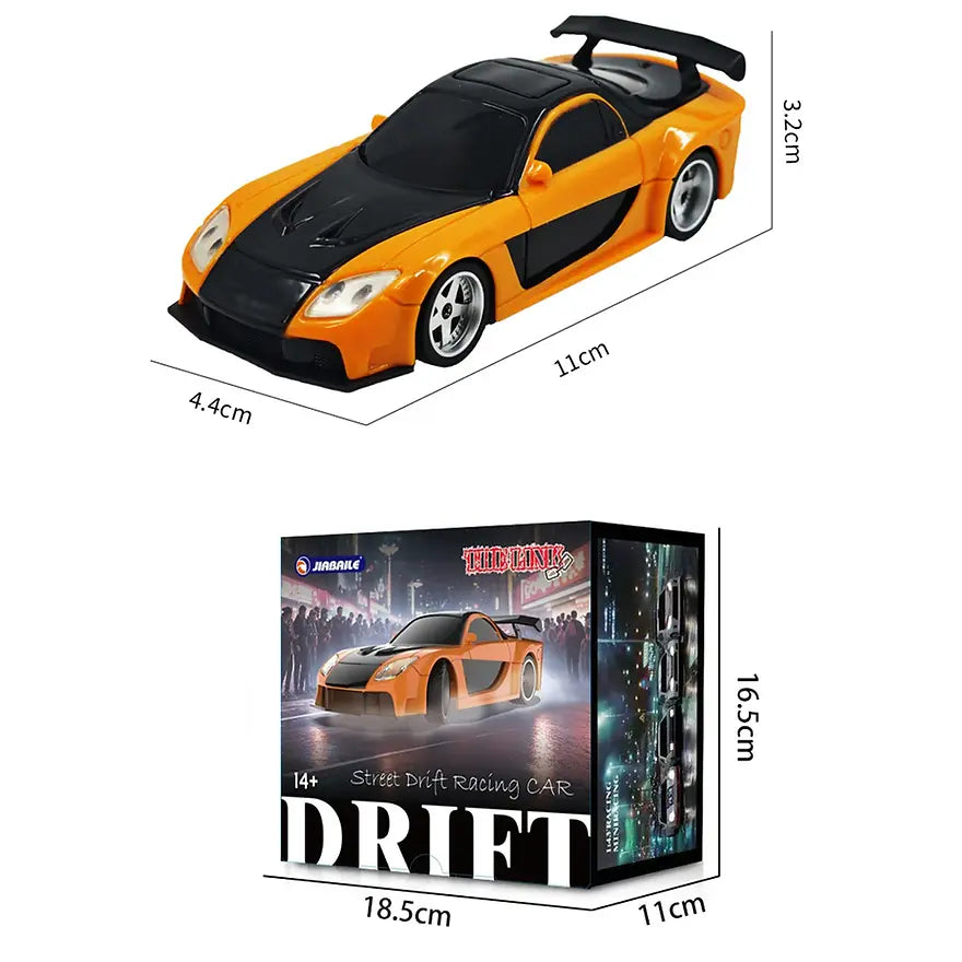 MicroDrift MCL43 – 1:43 Gyro Drift RC Car (Orange McLaren Edition)