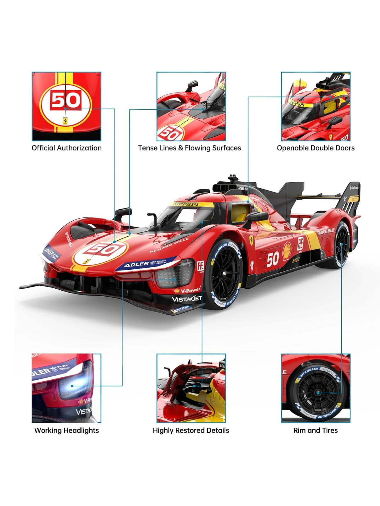Ferrari 499 P Remote Control 1:14 Scale