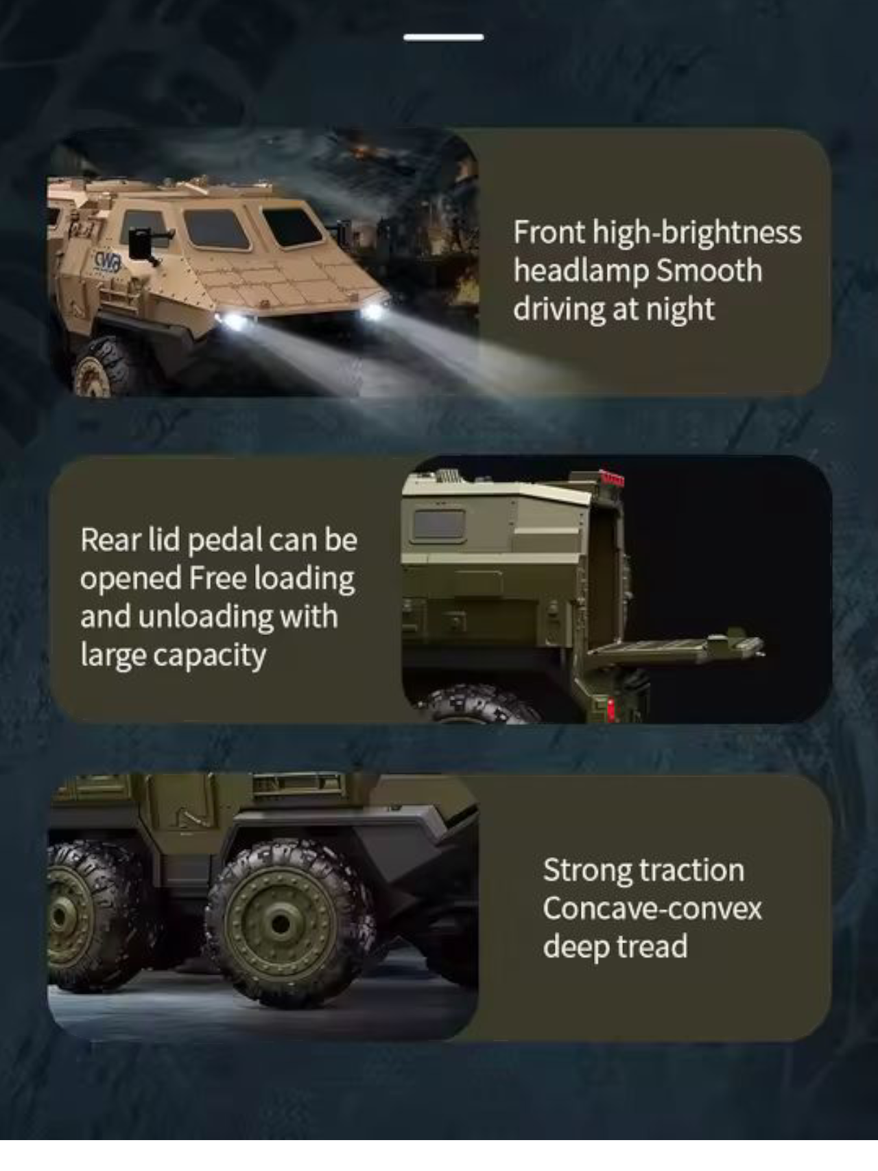 V-Guard Six-Wheel Drive Military Armored RC Vehicle – 1:16 Scale