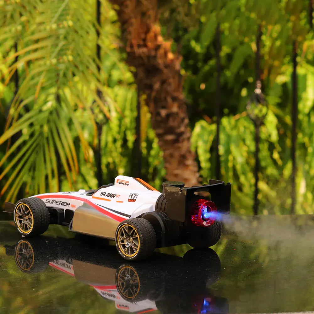 Speed Formula RC Car with Spray Effect & LED Lights
